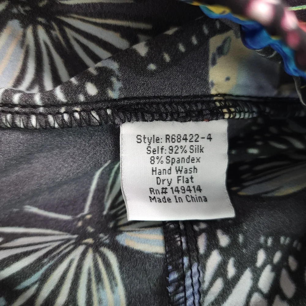 Johnny Was Silk Panya Butterfly Pull-on Jogger Pants - Picture 5 of 9